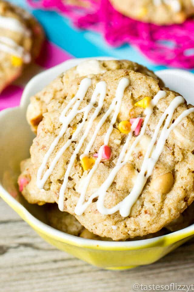 Spanish Peanut Cookies. You'll love these sweet & salty cookies made with spanish peanuts & potato chips. Throw in whatever kind of baking chips you'd like!