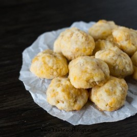 pile of homemade Cheddar Cheese Puffs