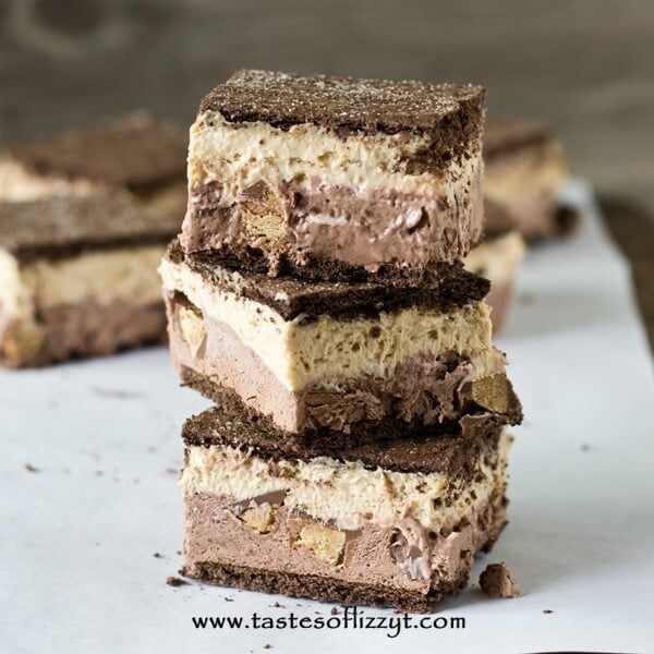 stack of 3 Reese's Stuffed Ice Cream Sandwich