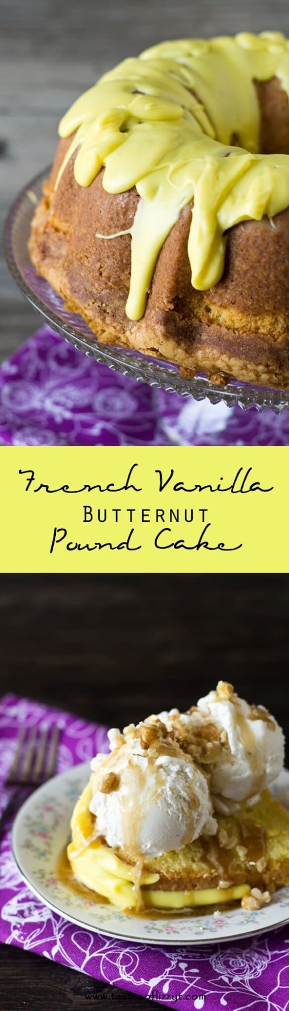French Vanilla Butternut Pound Cake {Easy Bundt Cake Recipe} This French Vanilla Butternut Pound Cake is a unique twist on a classic. The vanilla, butter & nut flavors combine to produce a cake that is unbeatable.