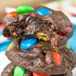 double chocolate M&M cookies {easy cookie recipe}