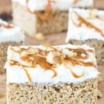 frosted caramel zucchini bars from box cake mix recipe