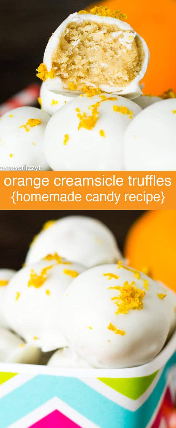 Orange Creamsicle Truffles Recipe {White Chocolate Dipped Candy}
