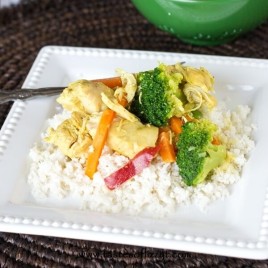 chicken with veggies over rice