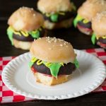 donut burger on a plate