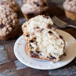 Mega Muffins with homemade cinnamon chips inside.