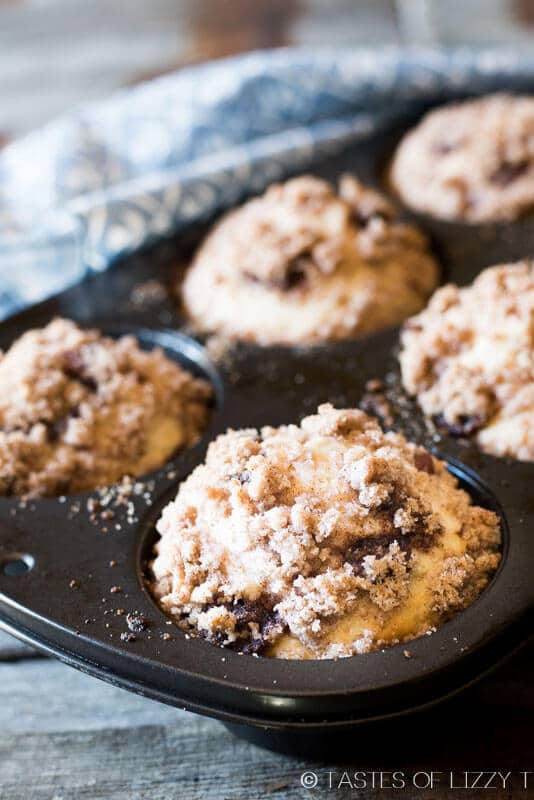 You'll love the familiar flavor of these Bakery-Style Snickerdoodle Muffins. Homemade cinnamon chips leave little bursts of cinnamon inside moist mega-muffins.