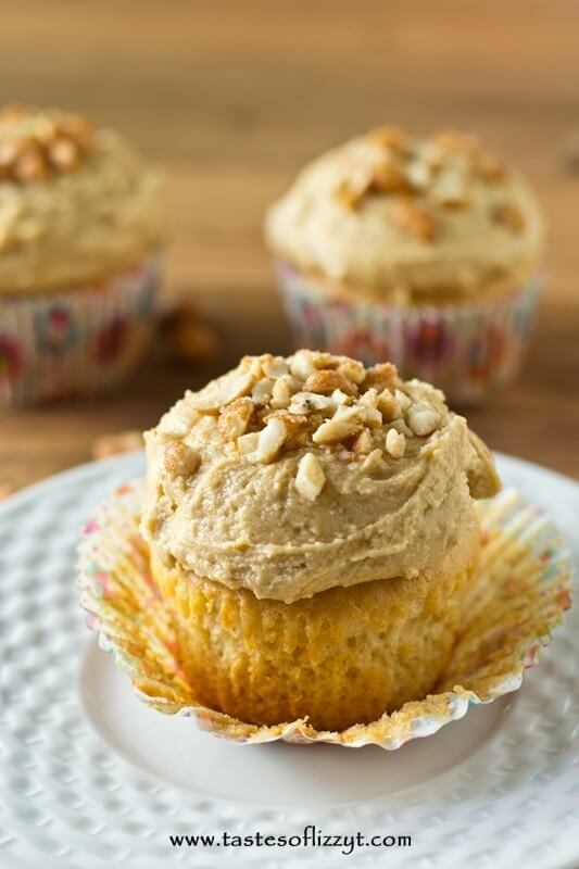 Calling all peanut butter lovers! Add peanut butter and honey to your cupcakes and frosting to make Honey Roasted Peanut Butter Cupcakes. So simple and so good! 