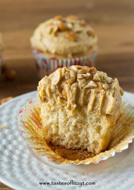 Calling all peanut butter lovers! Add peanut butter and honey to your cupcakes and frosting to make Honey Roasted Peanut Butter Cupcakes. So simple and so good! 