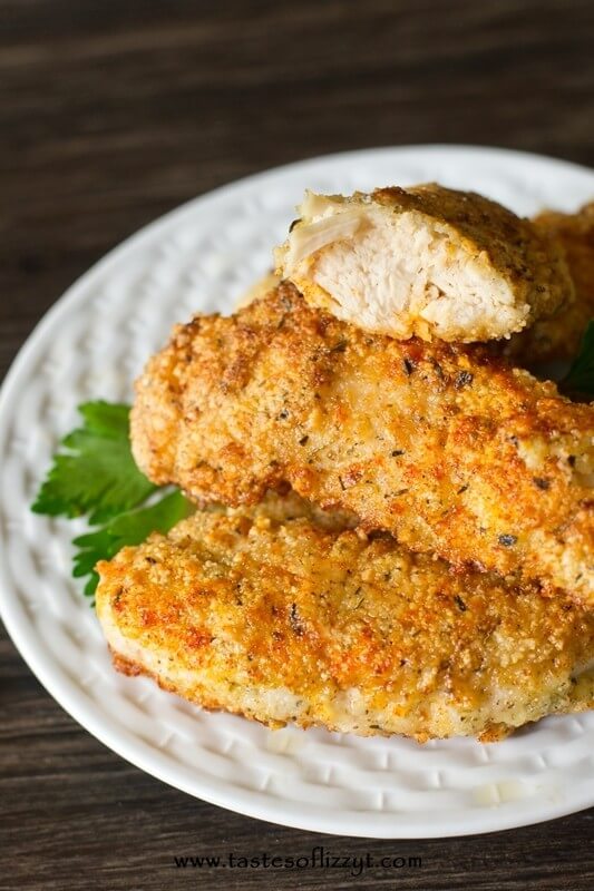 These healthy, kid-friendly Italian Paleo Chicken Fingers are grain free, gluten free, dairy free and sugar free. Lightly breaded and pan fried to a golden brown.