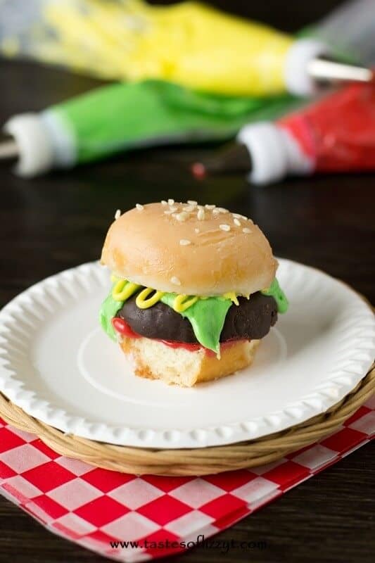 Looking for a cute breakfast idea? Make these mini Donut burgers out of glazed and chocolate covered donut holes.