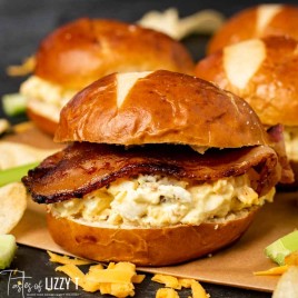 Bacon cheddar Egg Salad with bacon