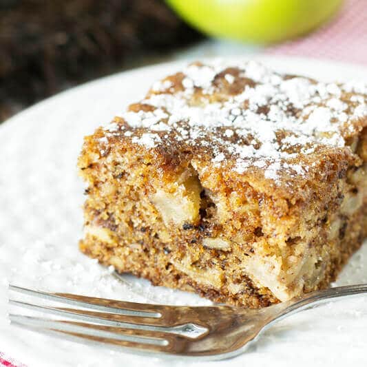 Moist Apple Walnut Cake Recipe