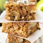 slices of apple walnut cake