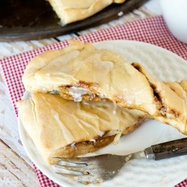 Homemade Maple Nut Cinnamon Twists with fork