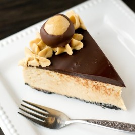 peanut butter cheesecake on a plate