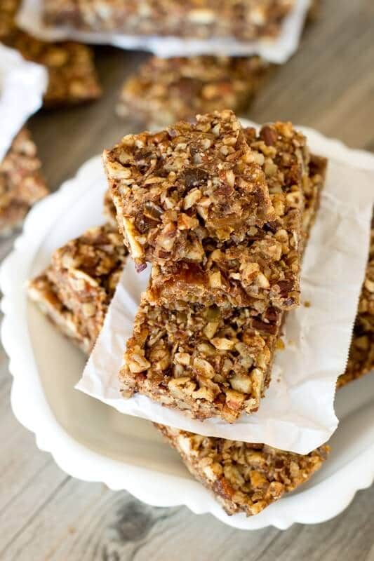 Packed with nuts, dates and a hint of cinnamon, these Paleo Nut Energy Bars are great for an afternoon snack.