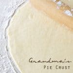 Learn how to make a pie crust the way Grandma did. Grandma's Pie Crust is buttery, flaky, and takes just a few minutes to make. It's our family favorite!