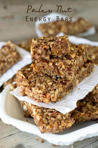 Paleo Nut Energy Bars {Healthy Snack Bar Recipe with Dates}