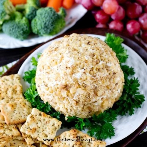 Garlic Cheese Ball {With Parmesan and Italian Herbs}