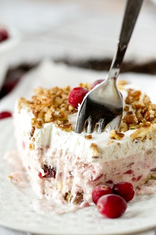 Creamy Frosted Cranberry Dessert