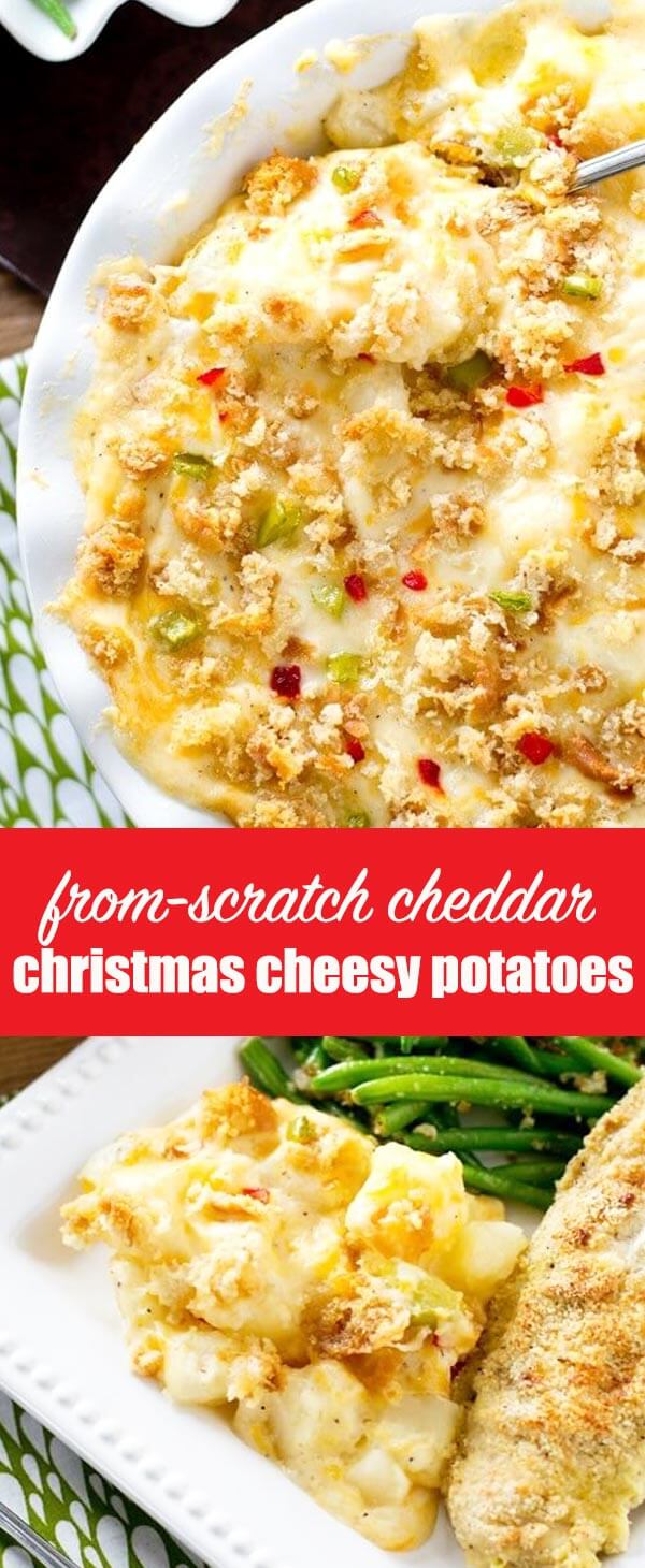 Christmas Cheesy Potatoes with a Homemade Cheese Sauce