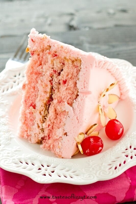 Cherry Almond Cake - Tastes of Lizzy T