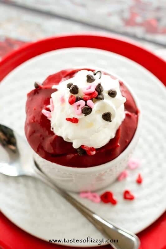 Homemade Red Velvet Pudding - Tastes of Lizzy T