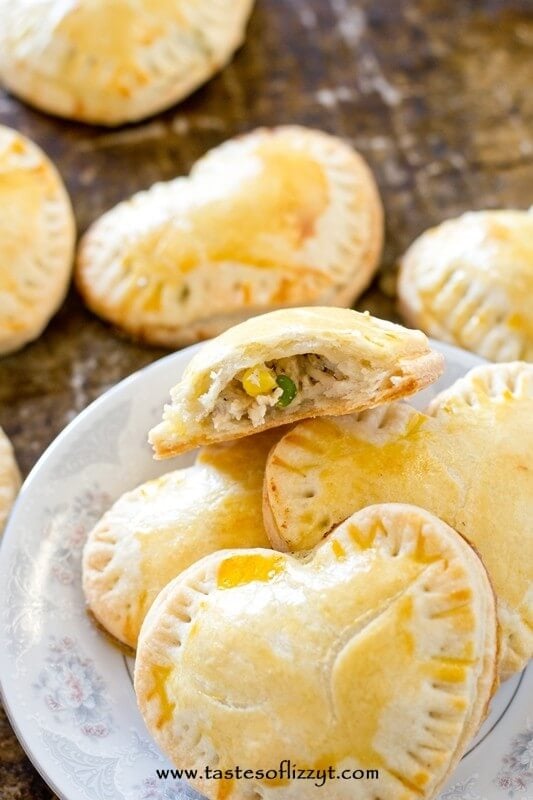 Sweetheart Chicken Hand Pies - Tastes of Lizzy T