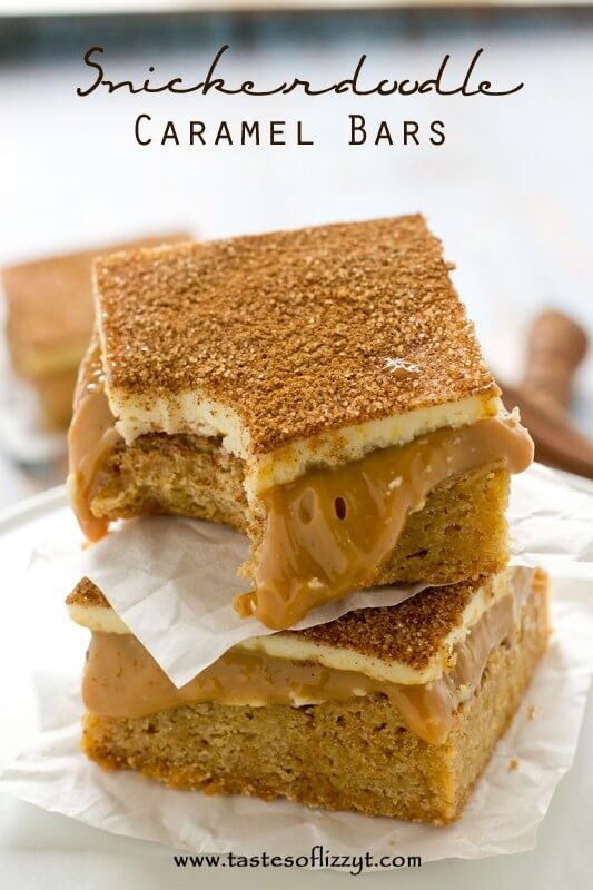 Snickerdoodle Caramel Bars - Tastes of Lizzy T