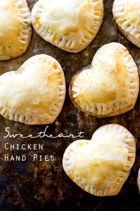 Valentine's Day recipes - Sweetheart Chicken Hand Pies
