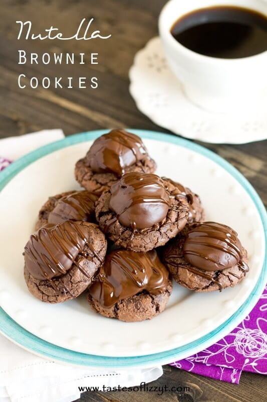 Nutellla Brownie Cookies - Tastes of Lizzy T