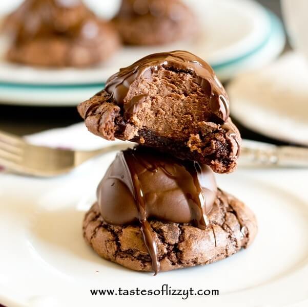 Nutella Brownie Cookies are a chocolate twist on one of your favorite recipes. A fudgy, soft cookie with a smooth Nutella center.