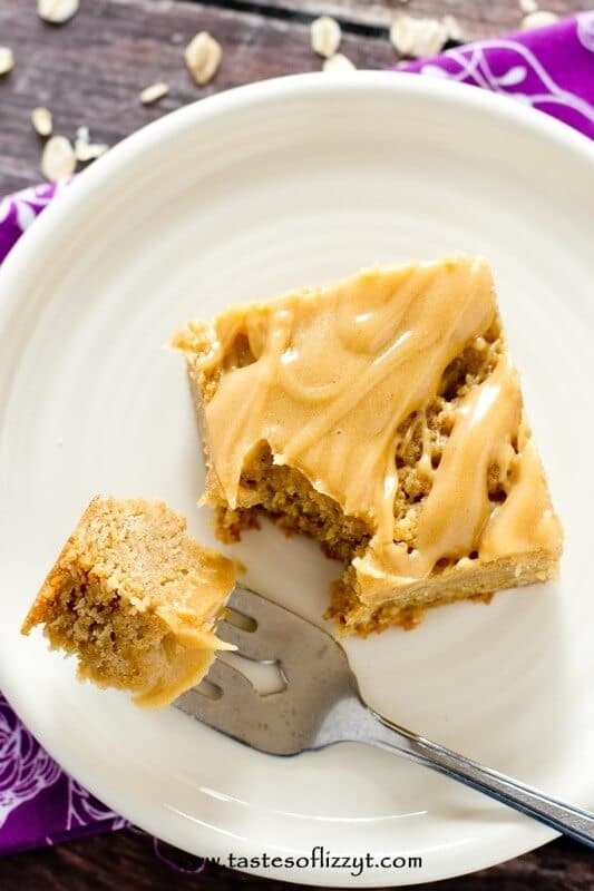 Peanut Butter Streusel Oatmeal Bars - Tastes of Lizzy T