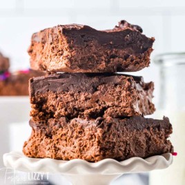 stack of 3 pieces of nutella fudge