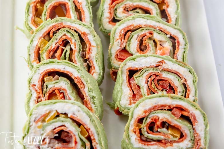 Pepperoni Roll Ups {Italian Pinwheels with Garlic Cream Cheese}