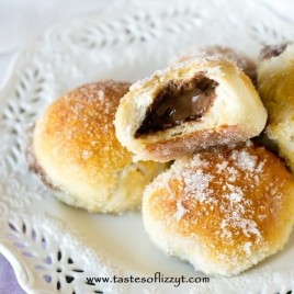 Nutella Stuffed Pretzel Doughnuts Recipe - Tastes of Lizzy T