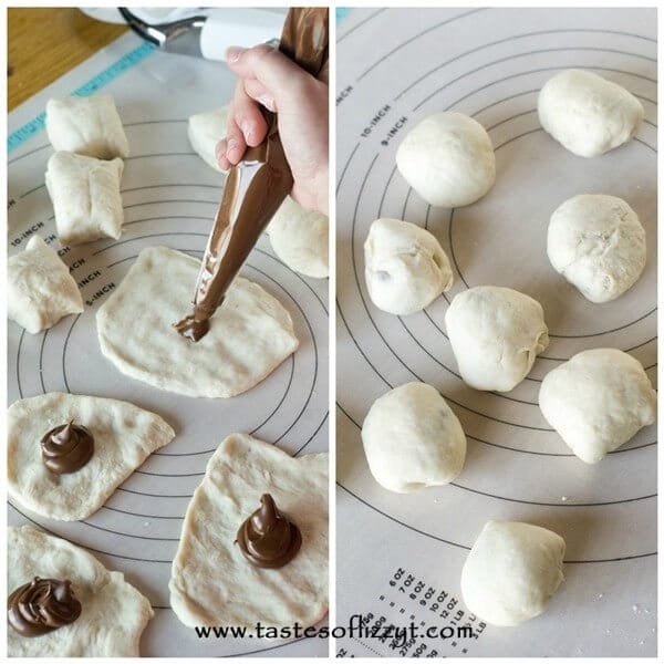 Nutella Stuffed Pretzel Doughnuts Recipe - Tastes of Lizzy T