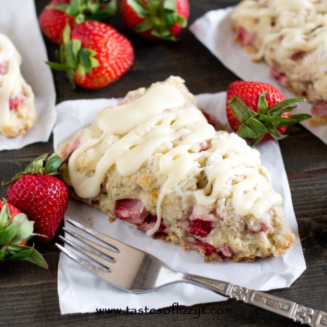 Strawberry Shortcake Scones Recipe - Tastes of Lizzy T