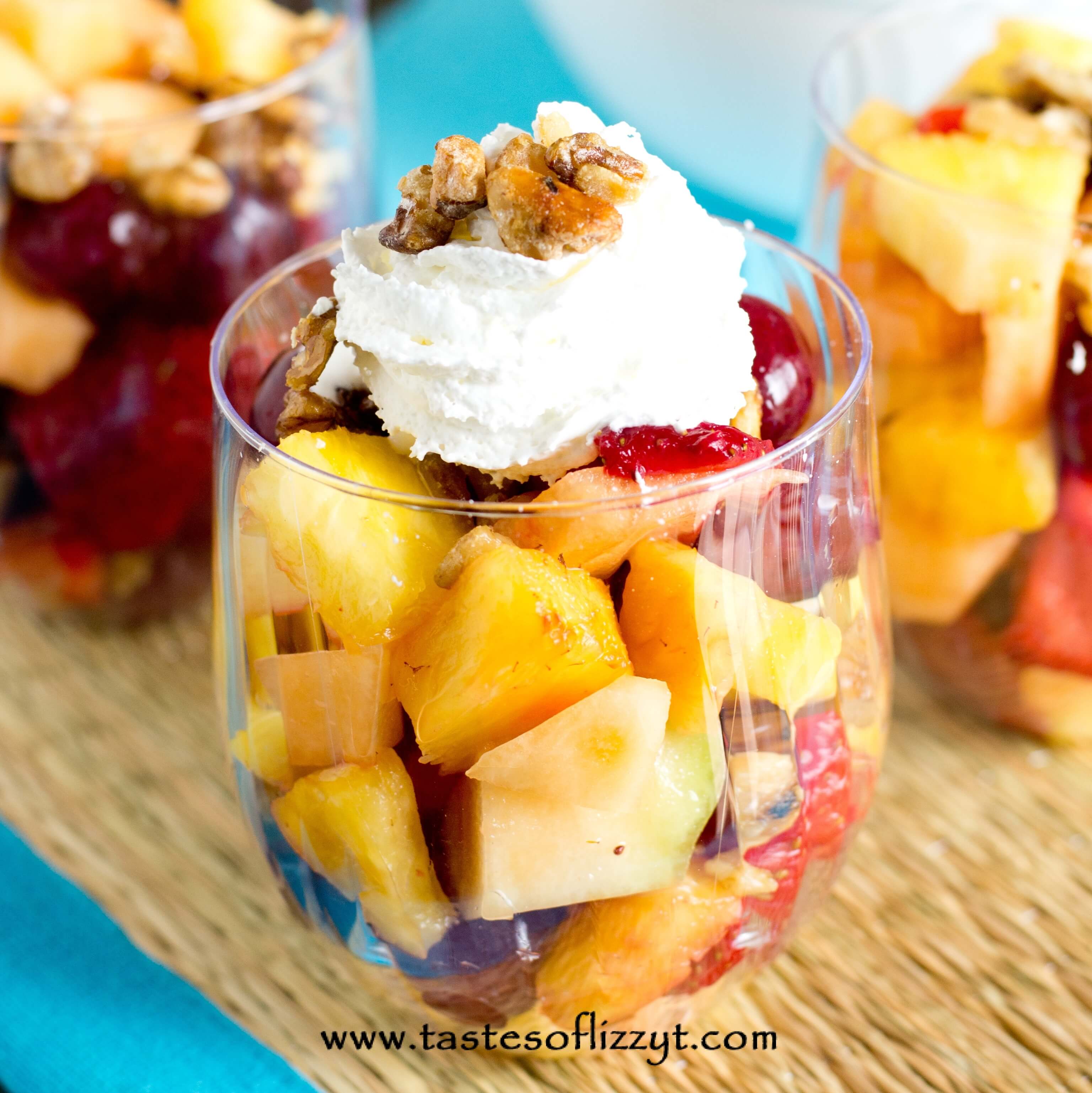 Sugared Walnut Fruit Salad Recipe - Tastes of Lizzy T