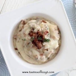 Bacon & Thyme Mashed Cauliflower Recipe - The Whole Smith's for Tastes of Lizzy T