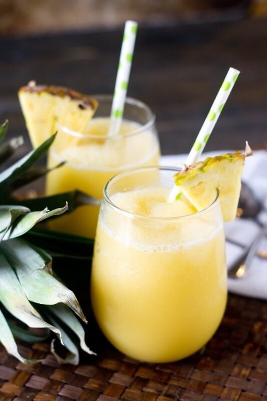 Pineapple Cream Tropical Smoothie {Easy Dairy Free Summer Drink Recipe}