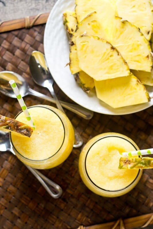 Pineapple Cream Tropical Smoothie Recipe - Tastes of Lizzy T