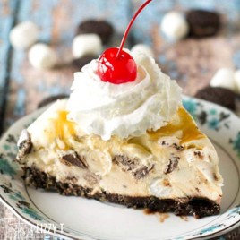Ultimate Ice Cream Pie with topping