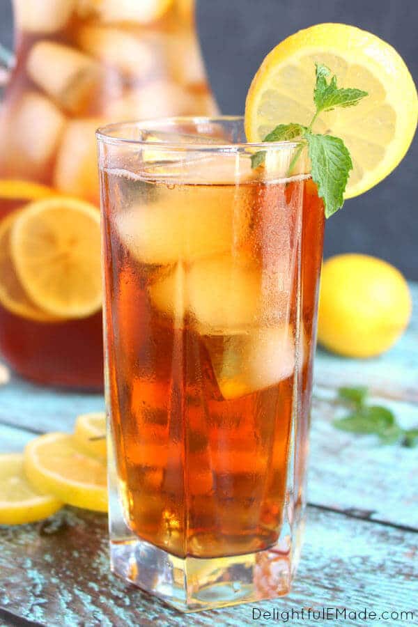 It wouldn't be summer without a cold, refreshing glass of sweet tea! This recipe is made with fresh lemon and ginger for the most amazing flavor. Perfect for sipping on a hot day!