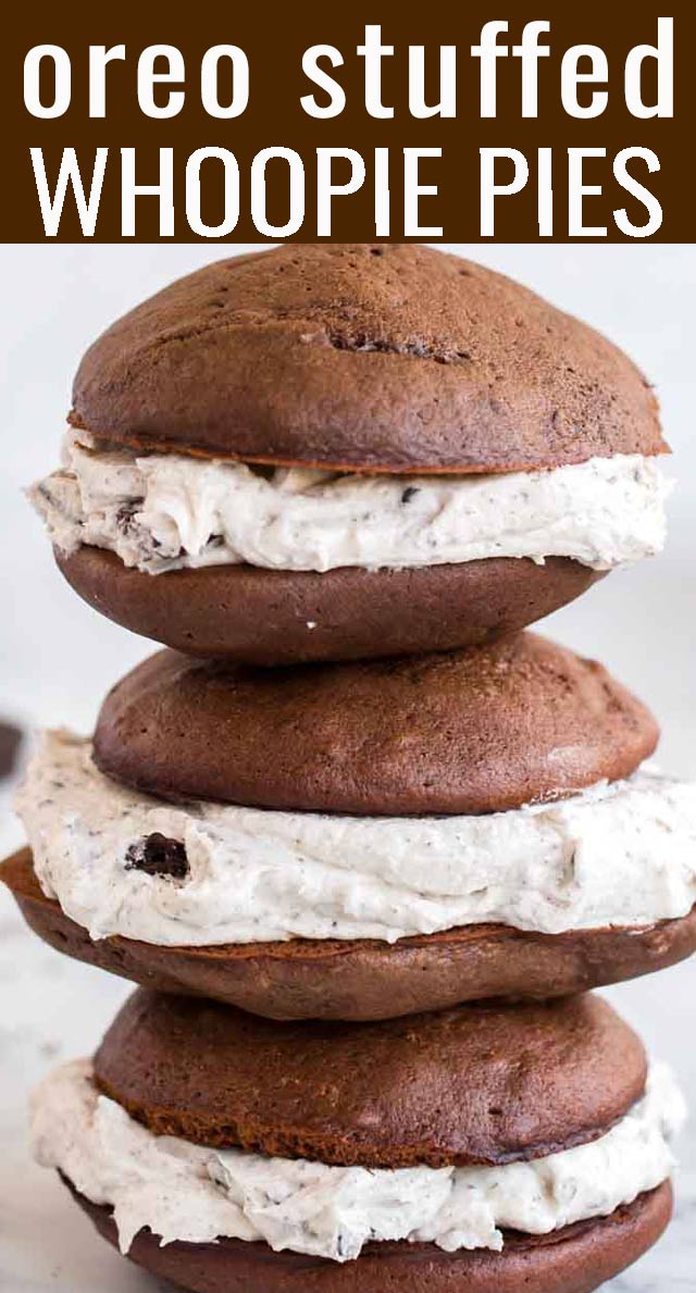 Oreo Whoopie Pies with Oreo Filling Tastes of Lizzy T