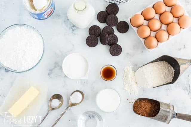 ingredients for oreo whoopie pies