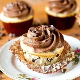 Make your own chocolate chip cupcakes from scratch! Anyone can make these simple white cupcakes that are light and moist with bits of chocolate inside.