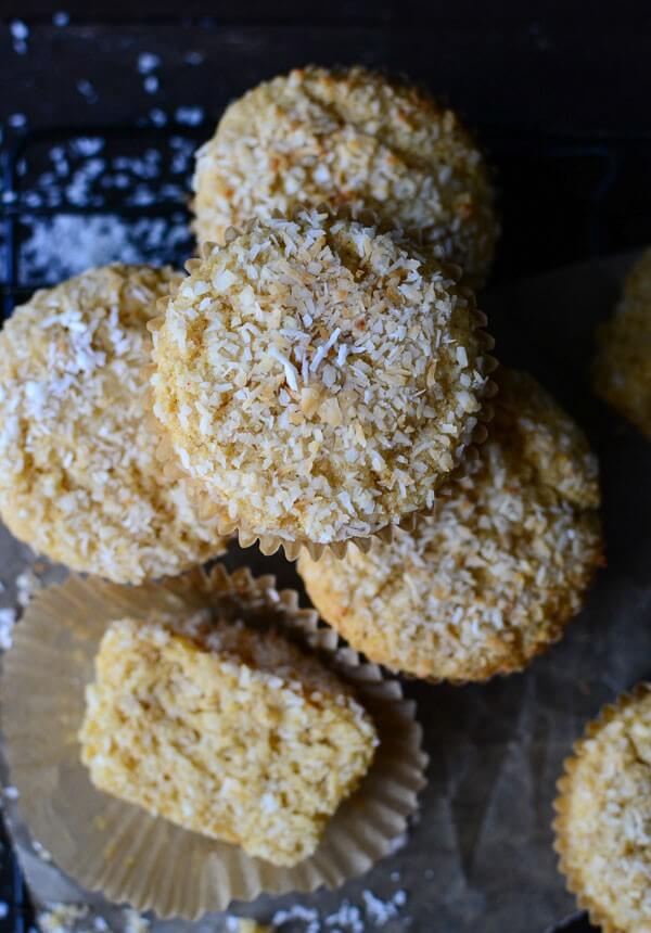 These whole wheat coconut muffins are 100 percent whole wheat, but they are still tender and moist.