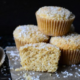 These whole wheat coconut muffins are 100 percent whole wheat, but they are still tender and moist.